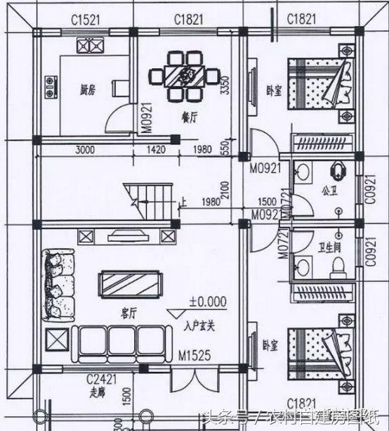 2款12X10米的农村自建房，不同的造型和布局，你更中意哪一套