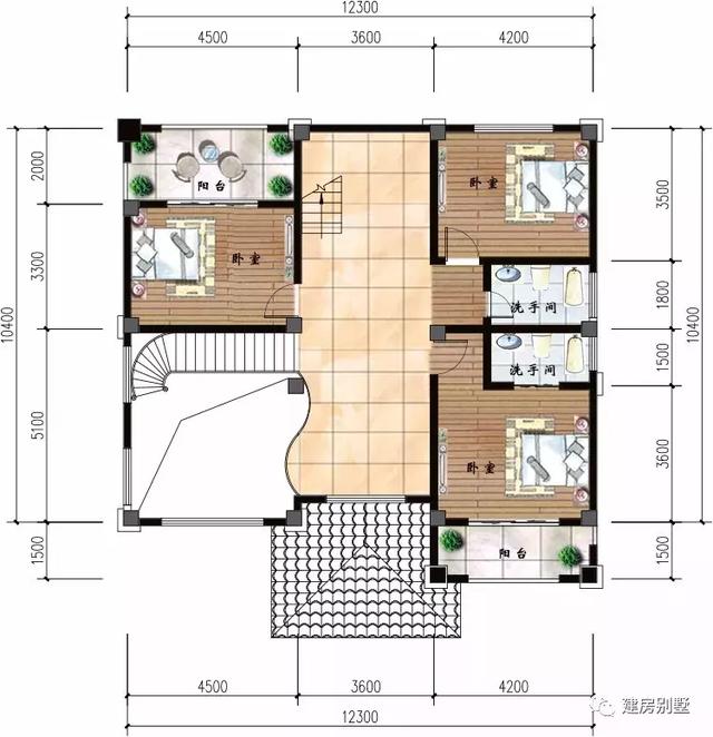 客厅挑空的两栋农村别墅，不仅有颜值，看了布局都都很想建