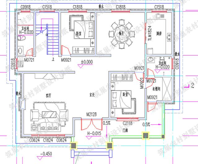 下半年5款新出热款农村二层自建别墅设计图（附全套CAD施工图）