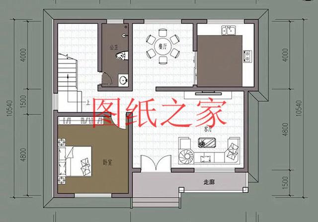 6套二层别墅设计图，外观美丽大方，经济实用型住宅。