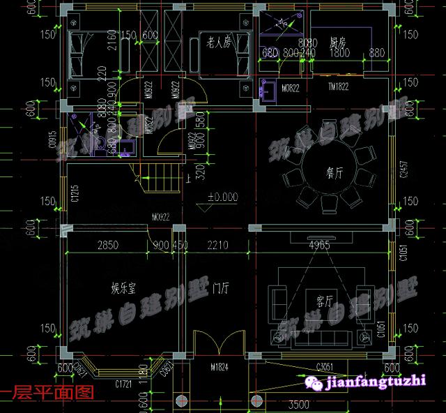 三层农村自建房设计图，12X12米，主卧套房设计，相当不错