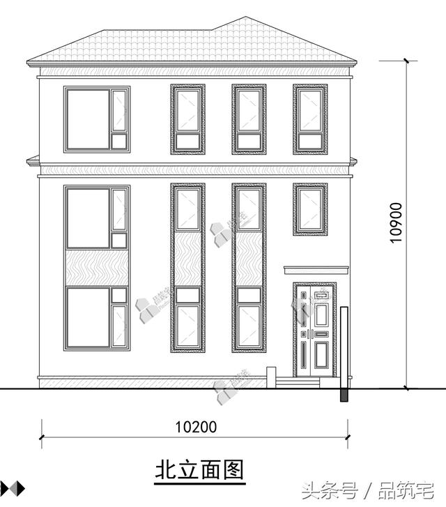 三层简欧别墅设计图，舒适合理，适合小宅基地的家庭建造