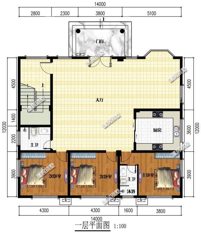 多户同住房型四层别墅设计图，住在里面每天都是家庭聚会般的生活