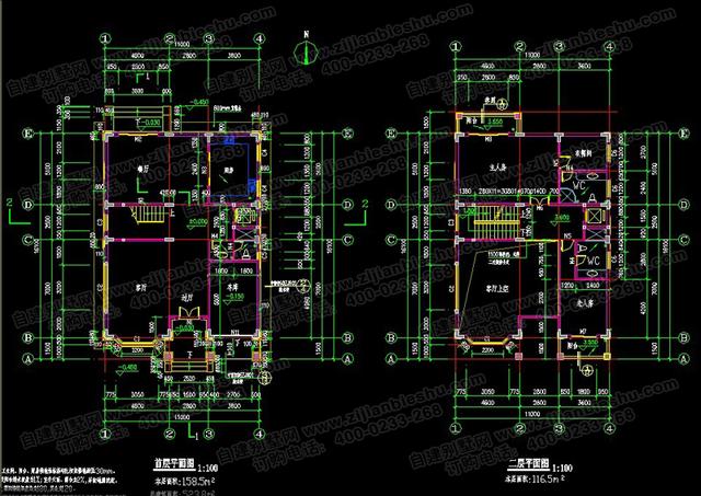 分享3款占地面积160平农村自建房图纸（附设计施工图），设计的十分合理