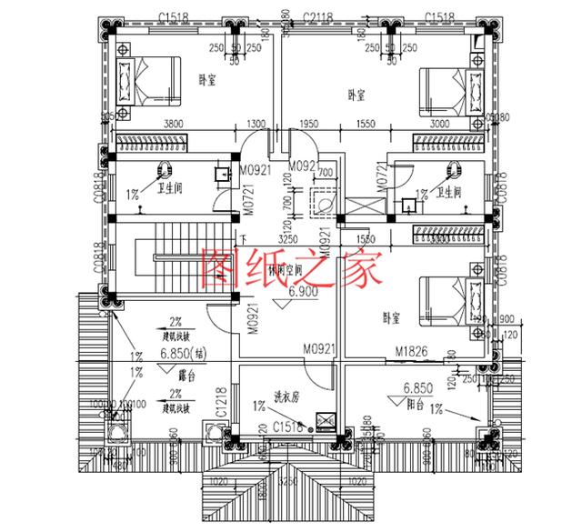 精选5套占地150平的三层别墅，主体造价50万内，挑一套建房吧！