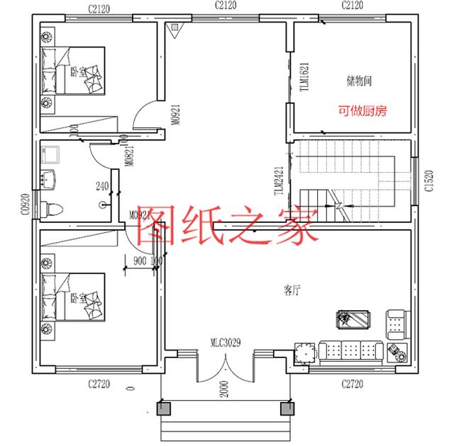 推荐3套农村二层别墅设计图，2个客厅5个卧室，全家人都能住在一起，不能错过！