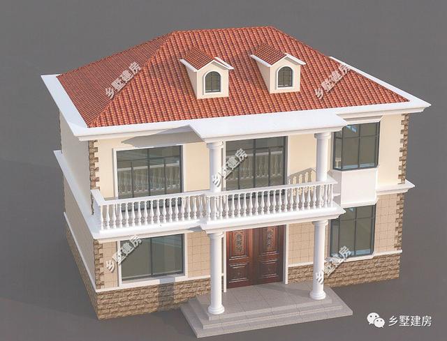两款带车库+露台的二层农村自建房，简单实用，25万给你豪华别墅！