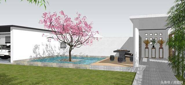 新中式三层别墅设计图，带大露台+游泳池，美观又实用，住在这里生活太美好