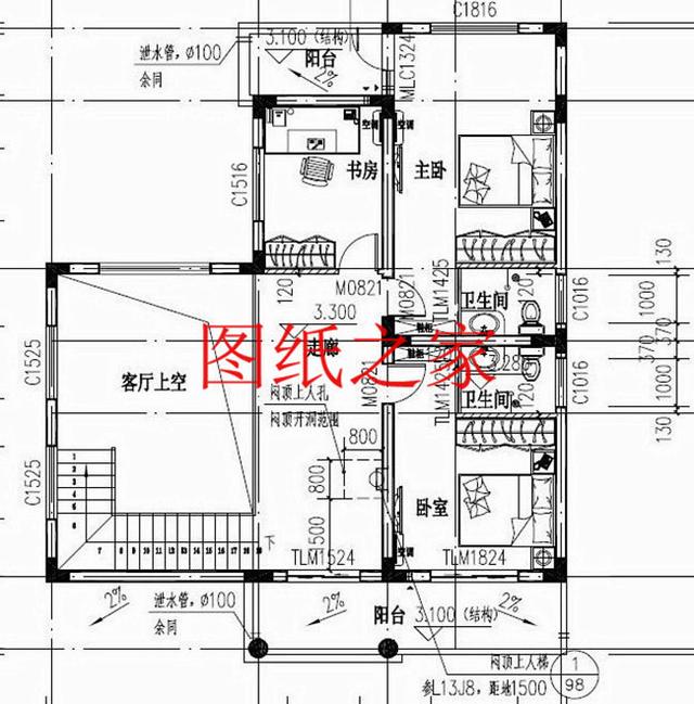 新颖别致的二层农村别墅，占地130平米，盖起来绝对有面子！