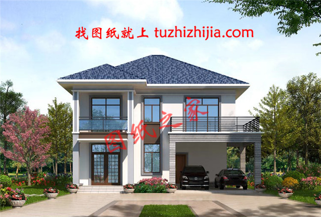 中国最好看的二层农村房子图片及施工图纸，20万现代风格