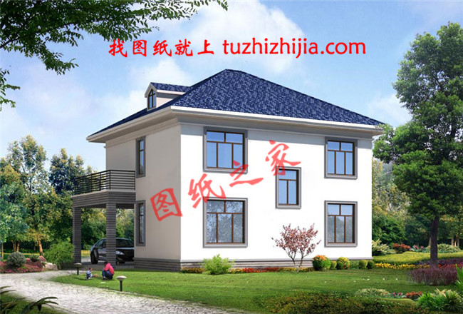 中国最好看的二层农村房子图片及施工图纸，20万现代风格