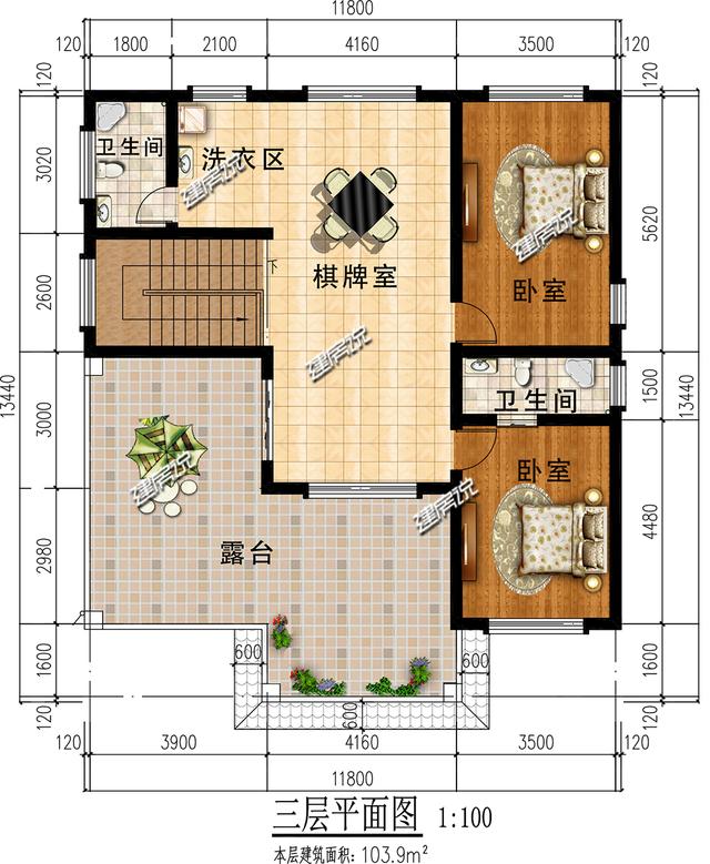三层新中式别墅设计图，家家户户都能建，布局又实用。