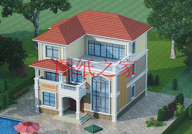 分享6套美观大气的三层别墅，带效果图和平面图，拿到就能建房！