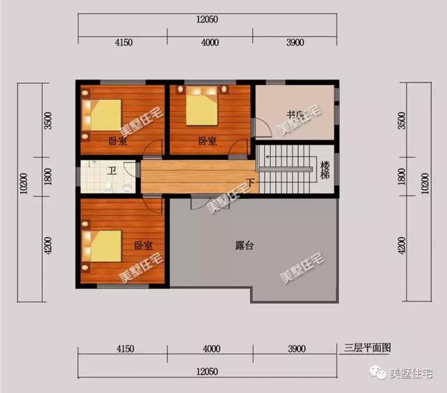 4套占地120平左右的农村别墅，美观实用，家家户户都能建