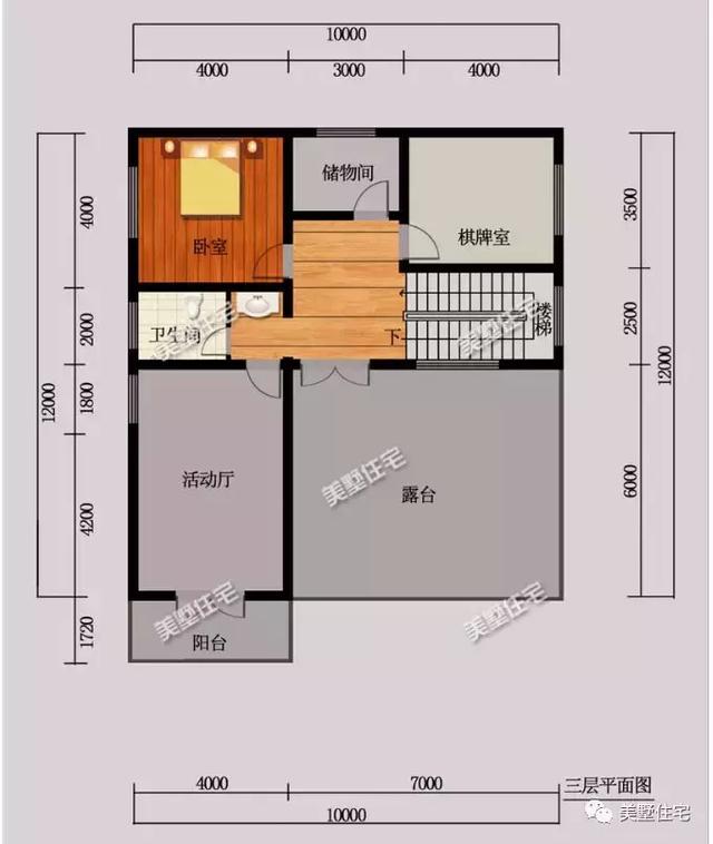 4套占地120平左右的农村别墅，美观实用，家家户户都能建