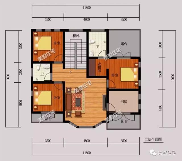 4套占地120平左右的农村别墅，美观实用，家家户户都能建