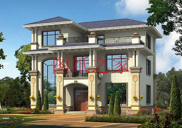 适合农村建房的三层别墅设计图，占地140平造价35万左右。