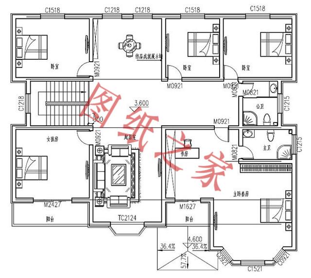 6套二层别墅设计图，有钱了就回家修别墅，想要多大就修多大！