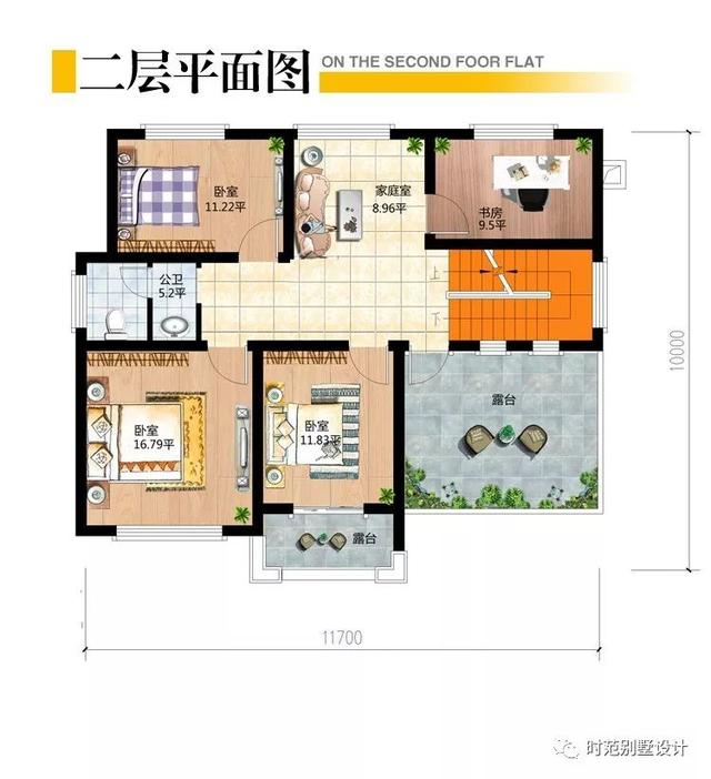 小户型二层欧式别墅设计图，10x11米带堂屋6室2厅，还有实景哦！