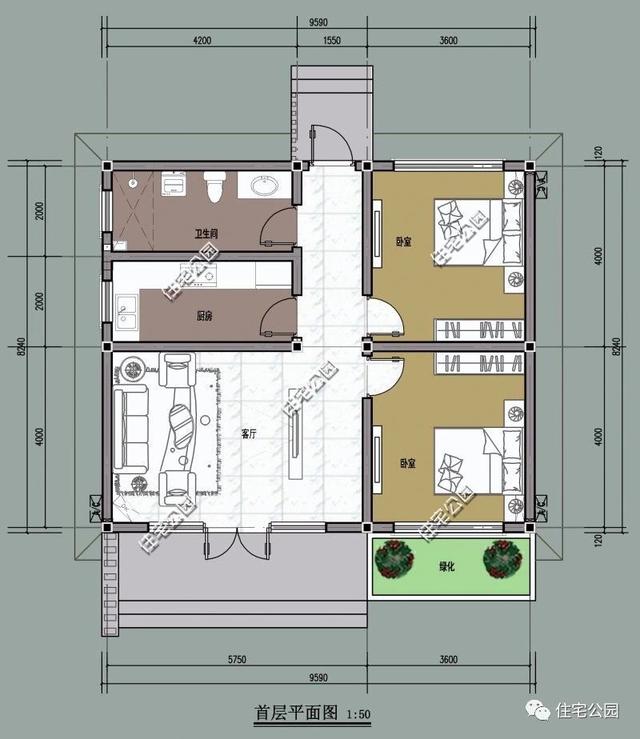 9套窄面宽百平别墅设计图送给你，值得参考！