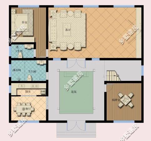 三层中式别墅设计图，新式四合院设计，我们自己的风格！