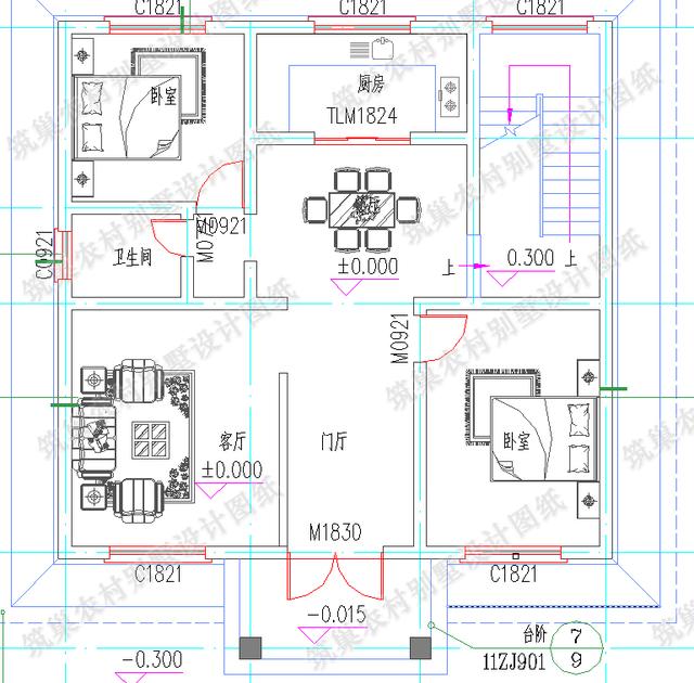 3套10×10米农村三层自建房设计图，为什么选择建造户型1最多？
