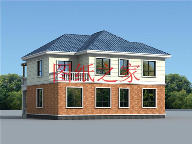 6款农村二层别墅设计图，占地130平米，造价只要20万，经济实用