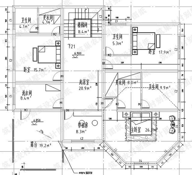 4款三层农村住宅设计图，带豪华卧室套房+车库+挑空客厅，想要的应有尽有
