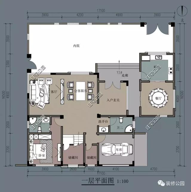 16×17米豪华布局+室内装修，高品质现代风别墅