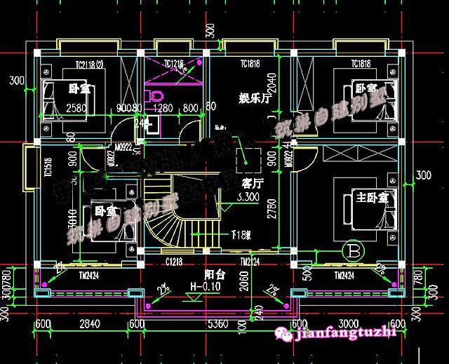 2套农村二层别墅全套设计CAD施工图推荐给您，可以回老家盖别墅了