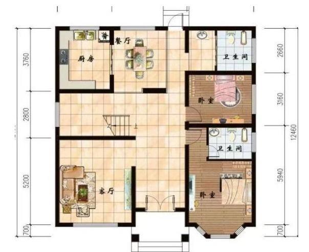 占地140平的两款二层农村自建房，六室两厅，简单实用，你肯定喜欢！