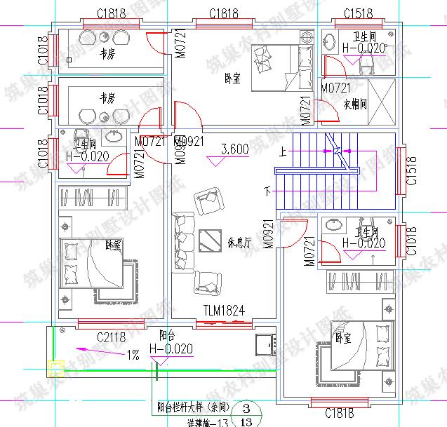 广西南宁二层农村别墅设计图分享：22万平屋顶130平米实用户型