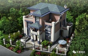 13.2×10.8米农村三层别墅设计图，独院式现代风，空气清新，多美