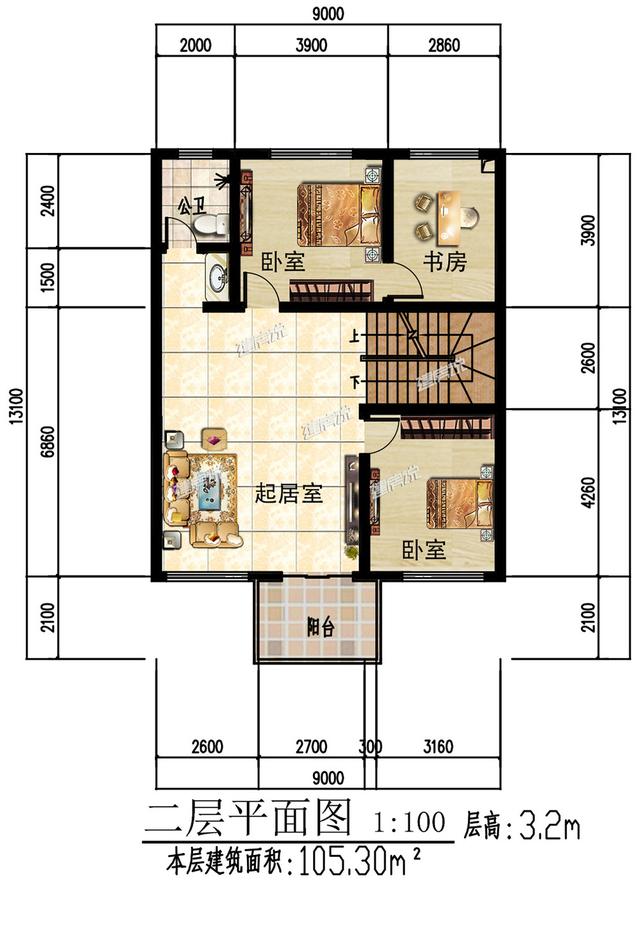 9米x13米三层简欧别墅设计图，不仅要美观，室内布局还实用，图纸给你准备好了拿回家建吧