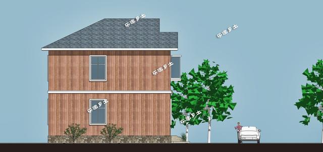 二层乡村别墅设计图，结构精巧，层次感强，美观大方