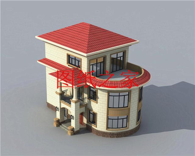 小巧精致的二层别墅，外观和户型都是满分，一看见就想建一套！