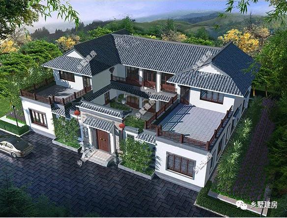 两款新中式农村别墅设计图，喜欢就收藏留着用吧！