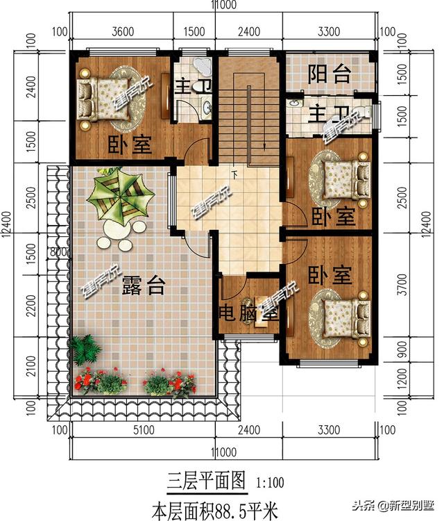 新款别墅设计图，漂亮又实用，真好，我赚够钱也要盖一栋！