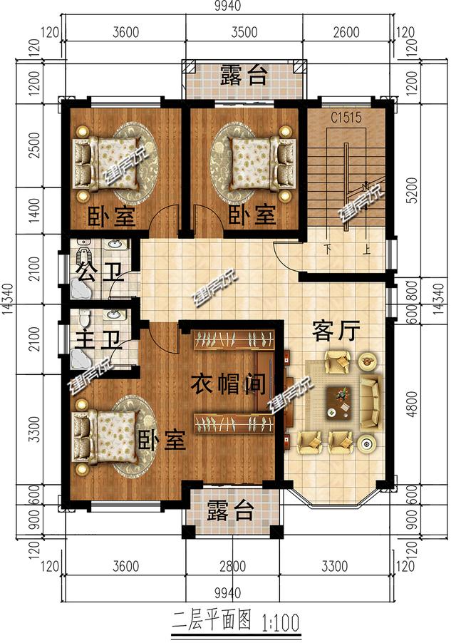 2栋三层简欧别墅设计图，外型极美，让您一见钟情无法自拔。