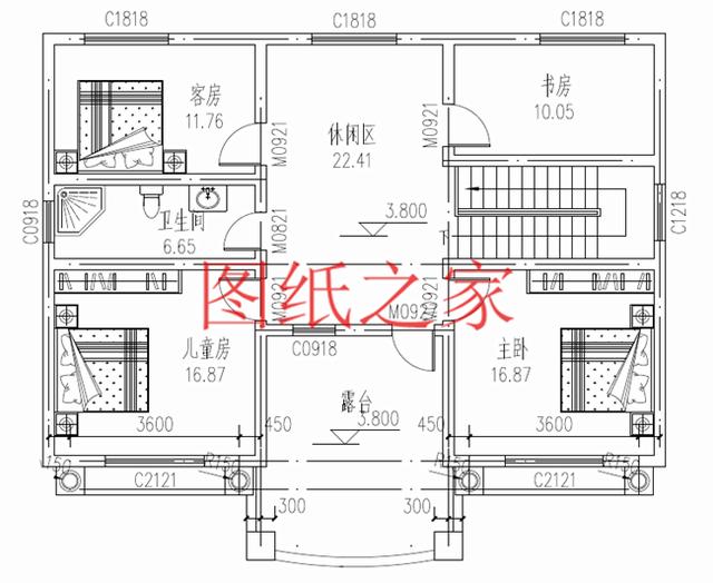 户型方正的二层别墅，占地120平进深9米多，非常符合农村需求！