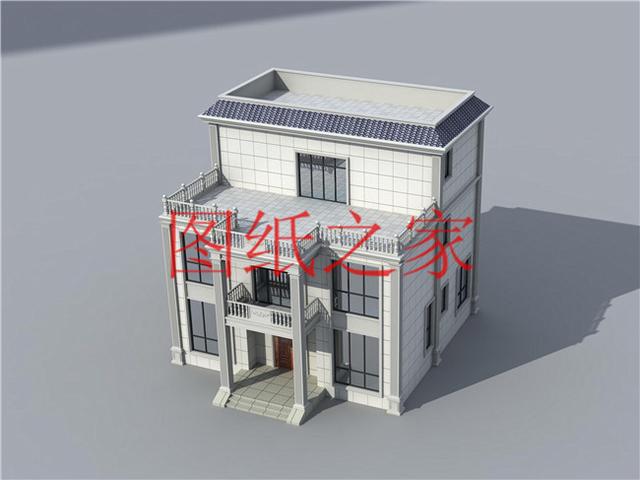 12X12米农村三层别墅，经典大气又实用，这样的设计你喜欢吗？