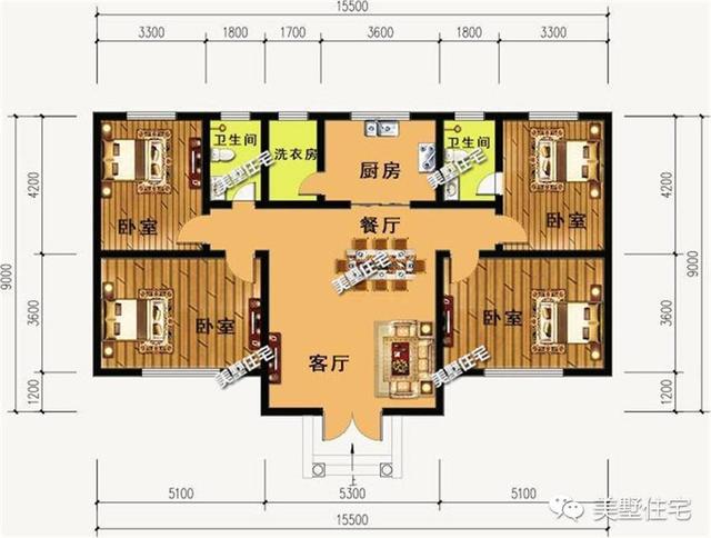 农村建房还是平层好，5套平层别墅，建3只要11万！