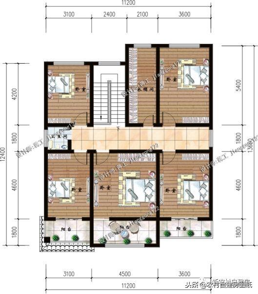 3款二层农村小别墅设计方案，5、6间卧室，再也不用纠结建三层了