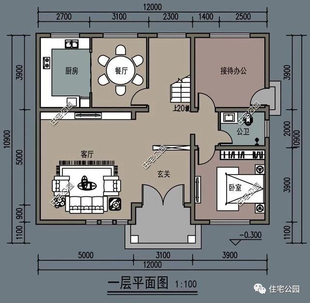 新中式别墅应该怎么修建？分享一套12X10米户型设计