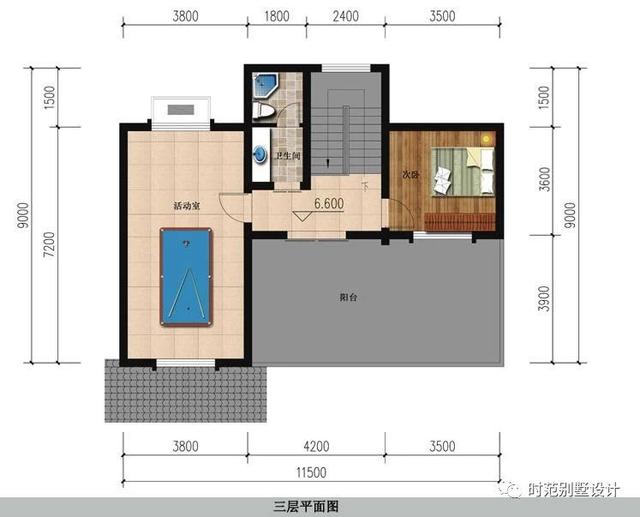 简欧风格三层小别墅户型设计，9X11米6室3厅，自家盖房就选这个！
