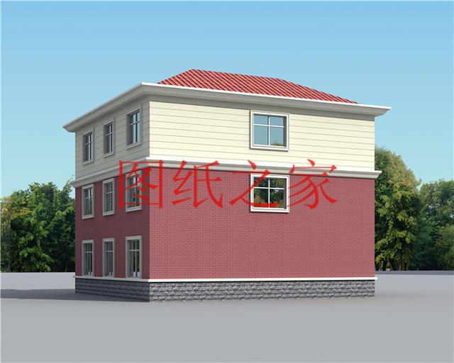 12X14米、14X12米两种尺寸的三层别墅，适合人口较多的家庭修建！