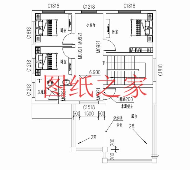 3套10X12米的三层别墅，7个卧室还带露台，美观又实用！