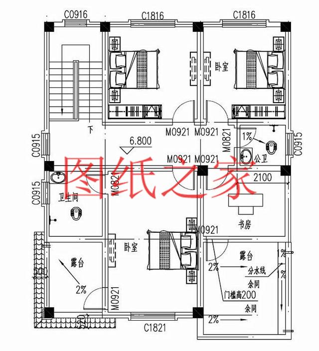 3套10X12米的三层别墅，7个卧室还带露台，美观又实用！