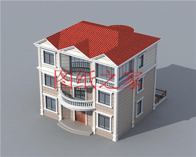 12x10米欧式三层别墅，生活和娱乐兼顾，非常简洁实用！
