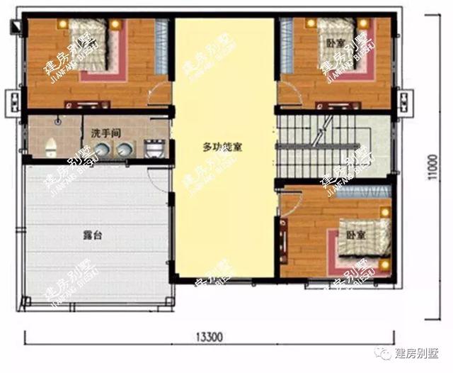 简单大气两层小别墅设计方案，第一套是新中式风格，包外装只要27万
